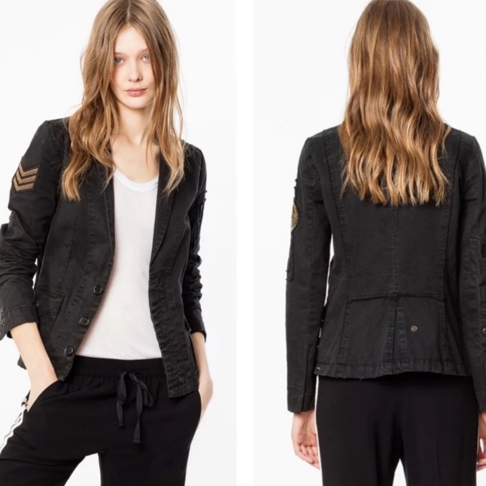 Zadig & Voltaire Grunge Military Jacket S - Picture 2 of 13